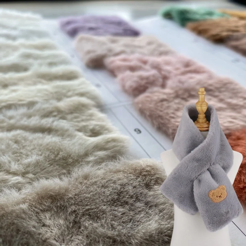 100% polyester knitted sherpa fake rabbit fur blanket fabric fleece 650G for coat blanket women men jacket