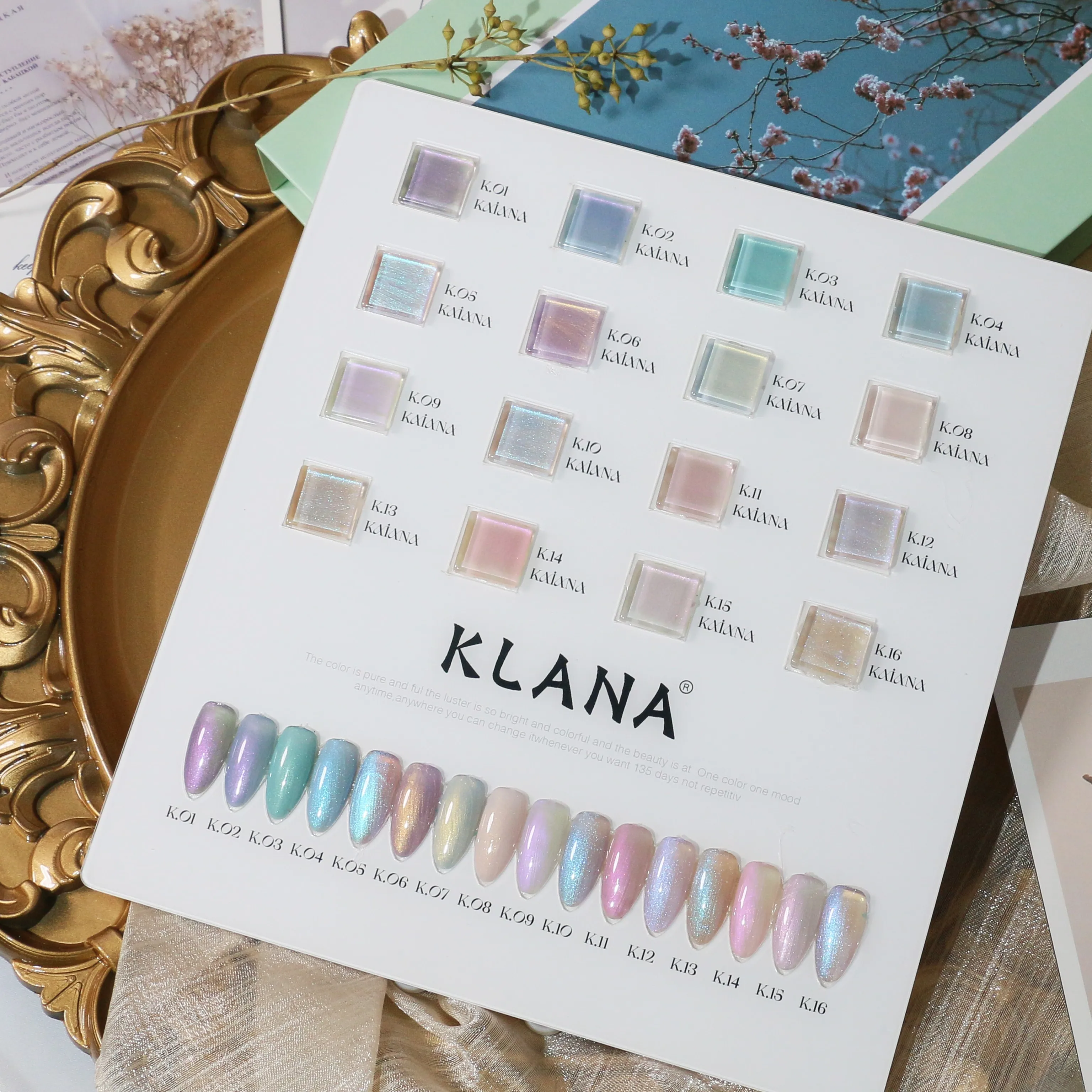 Elegent Unique 48colors seashell gel polish collection set box Free color book dream summer colors gel nail polish