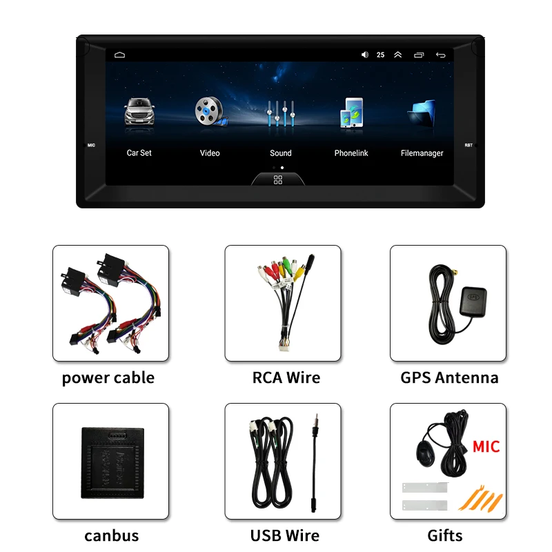10.25inch Android AUTO Carplay Car Multimedia Video Players Radio Bluetooth Gps Navigation For BMW X5 E53 5 series E38 E39