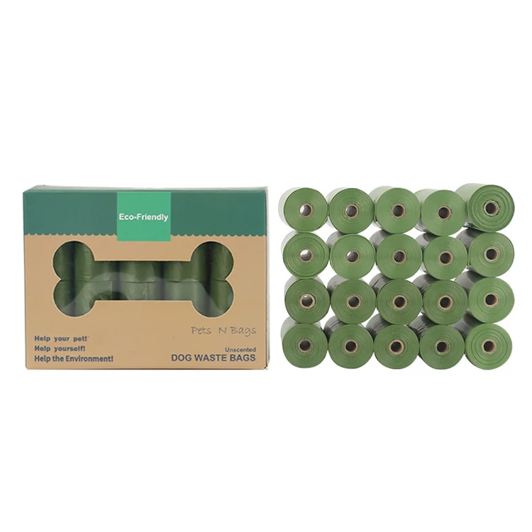 Wholesale 15 Per Roll Thick Strong Dog Poop Bags Biodegradable Dog Poop Bag Poop Bags with 1 Free Dispenser