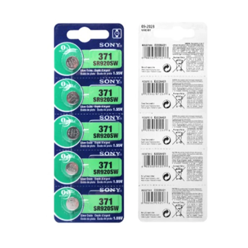  5 шт./лот 100% оригинал 371 SR920SW 920 SR920 1 55 V батарейка для часов кнопочная Сделано в