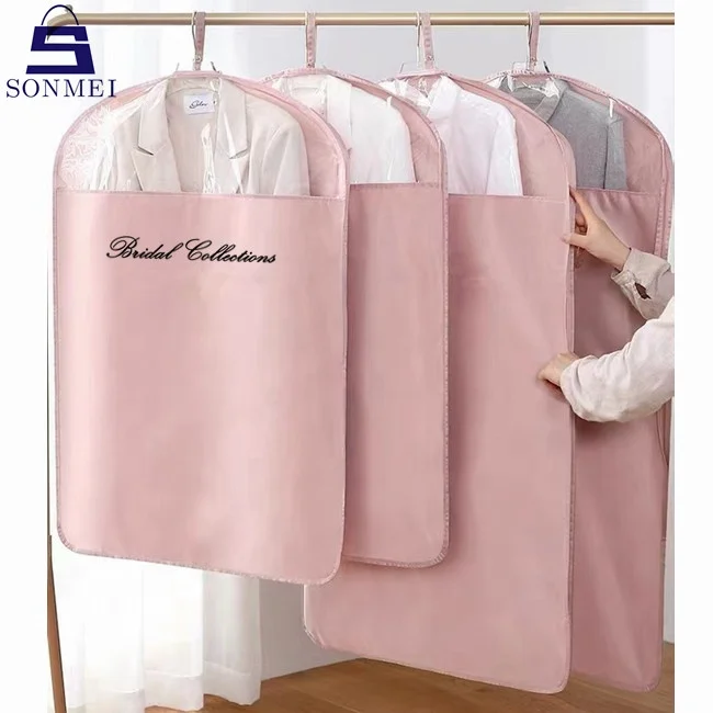Strong waterproof bridal gown suits custom garment polyester cloth bag