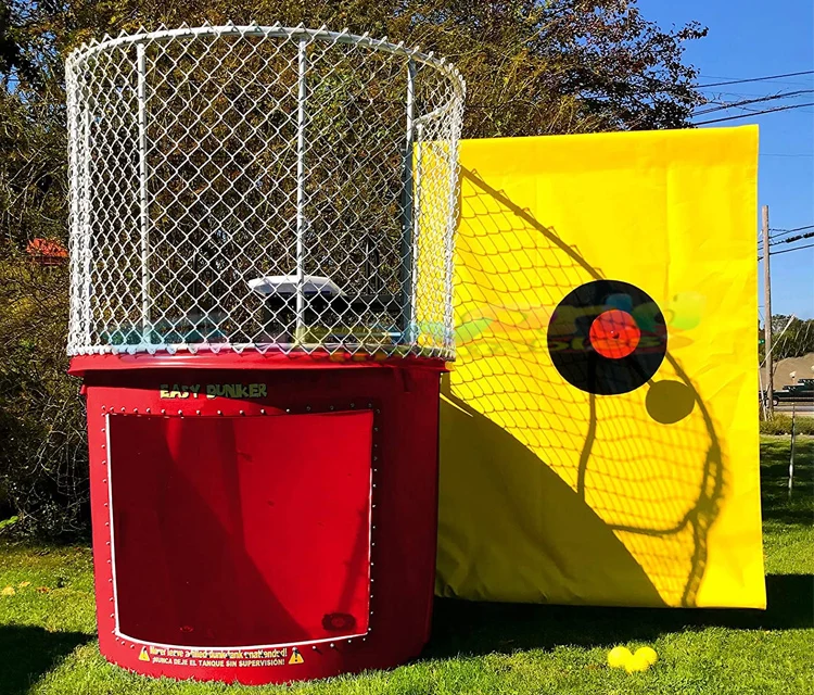 Summer cooling outdoor water splash dunking booth machine inflatable dunk tank water game
