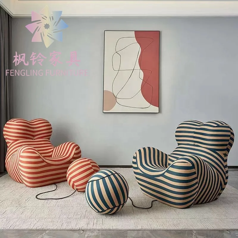 Modern Design High Density Sponge Italian Living Room Single Arm Accent Chair Sofa Armchair LC004