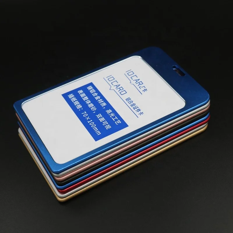 Aluminum Sleeve Employ Hanging Rope  Metal Credit Card Holder