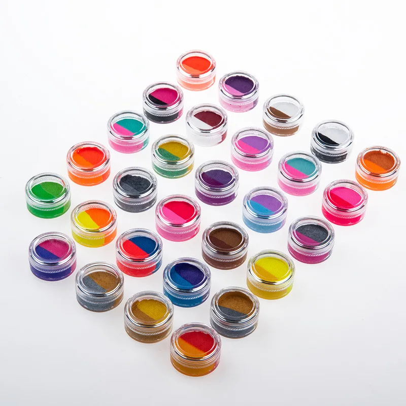 Wholesale Halloween dance funny face color two-color water-soluble pigment 10g boxed  matching body DIY face color