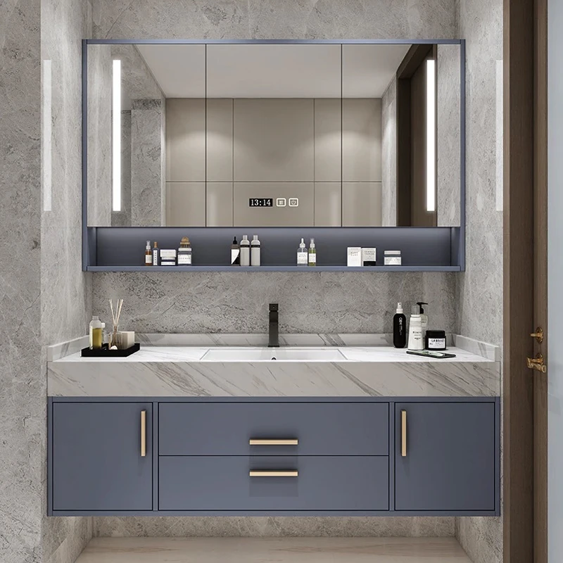 2024 New Combination Cabinet Dressing Intelligent Mirror Cabinet Wall Mounted Ceramic Basin Bathroom Sink