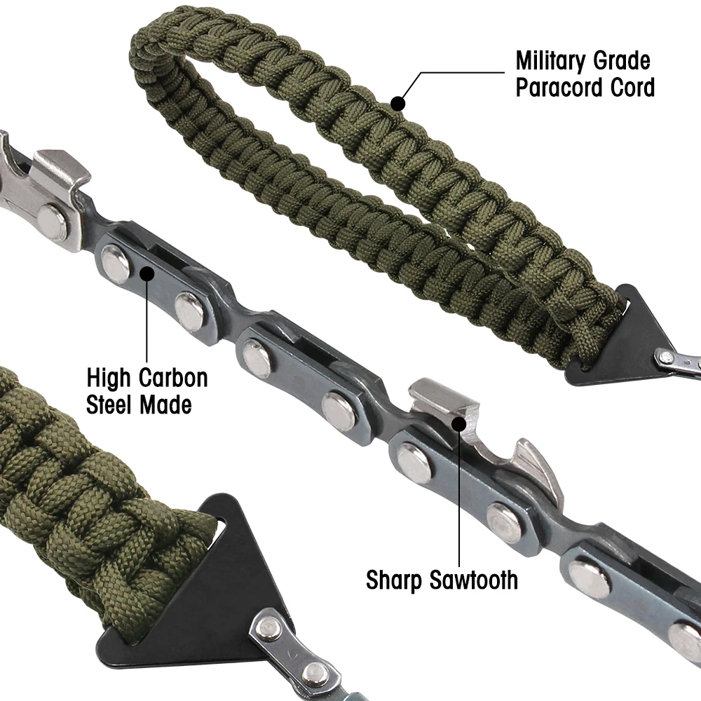 Baiyuheng Wholesale Good Quality Survival Paracord Chainsaw Bracelet