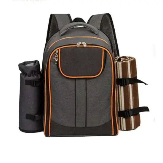 Custom High Quality Personalized 4 Person Picnic backpack with Insulated Cooler Compartment