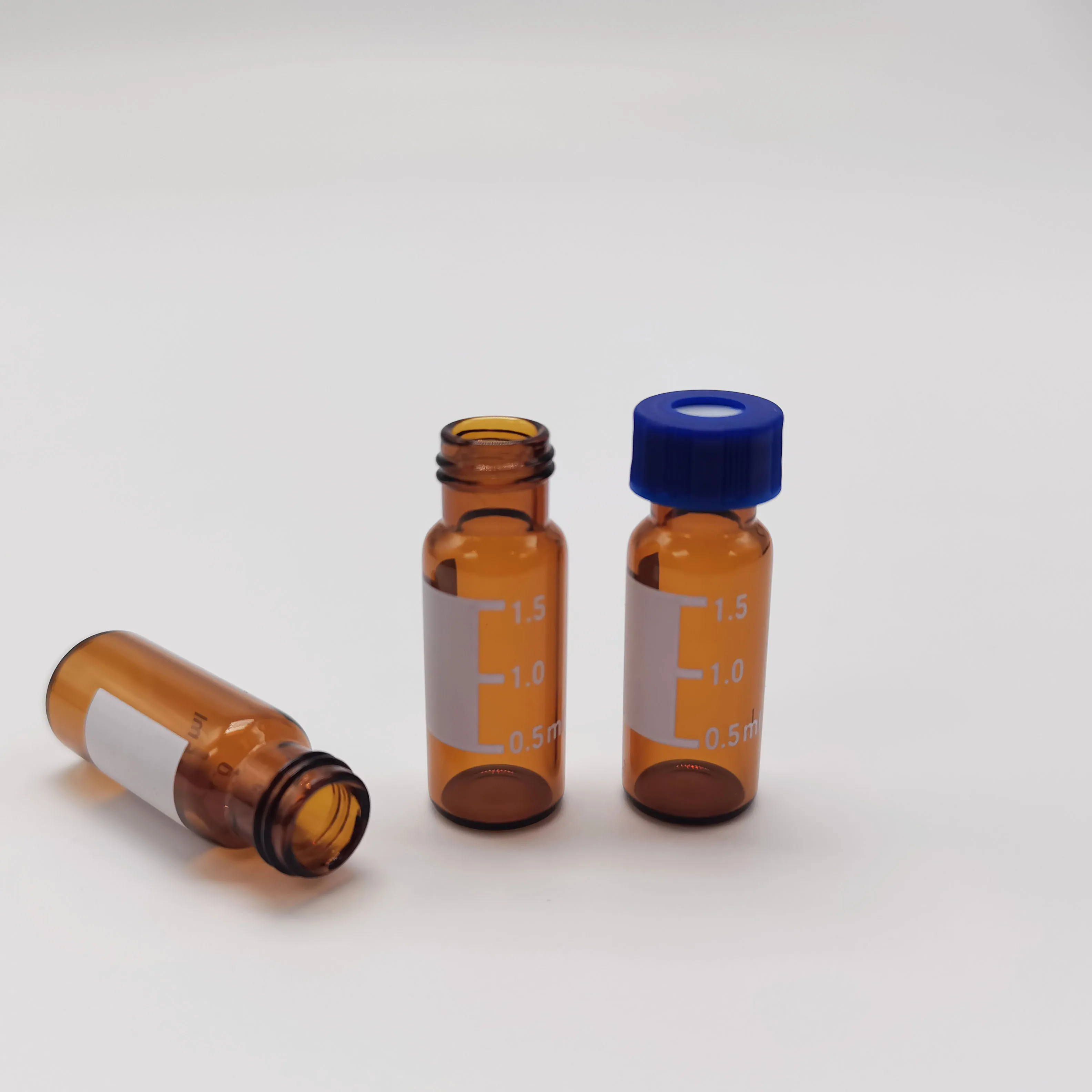 Homay packaging 1.5/2ml hplc glass vials with screw cap for chemical experiment