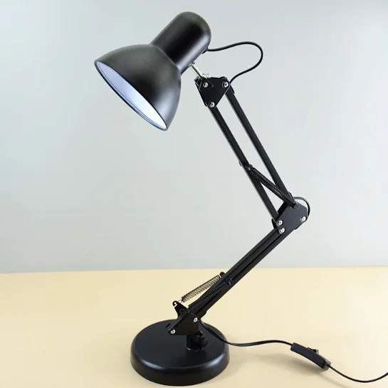 Table Lamp Super Quality LED Folding Metal Desk Lamp Clip on Light Clamp Long Arm Dimming Desk Table Lamp 3 Colors For Living Ro