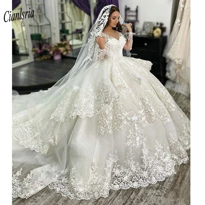 AL1798 plus size wedding dresses for bride confirmation wedding dresses 2024 vestidos de novia ball gown pakistan bridal dress