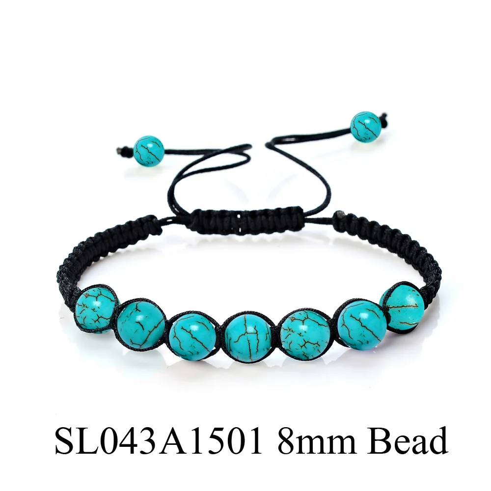 China Jewelry Factory Wholesale 8mm Stone Bead Pink Gemstone Jade Green Aventurine Red Agate  Elastic Rope Bracelet