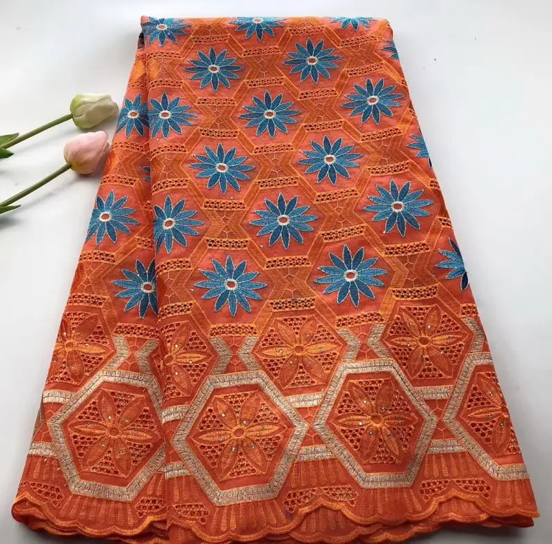 
 Высококачественная вышитая хлопчатобумажная швейцарская вуаль, кружевная ткань в дудай  