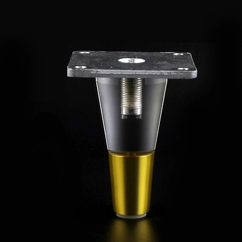 Custom Solid Furniture Accessories Acrylic Sofa Cabinet Chair Leg High Quality Transparent Metal Furniture Legs