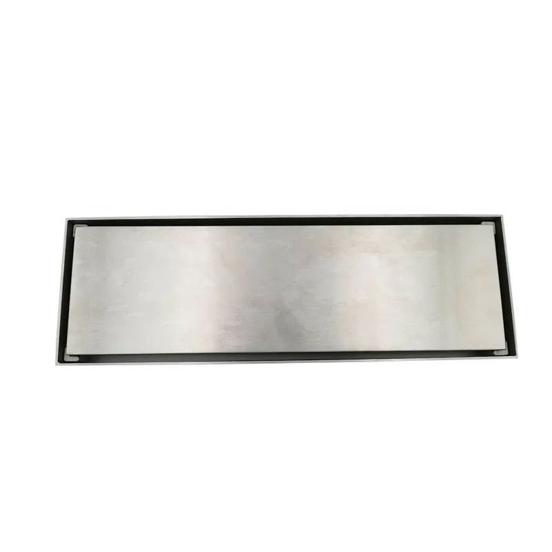 SUS304 stainless steel shower linear long drain 30*10cm outdoor rectangular pool floor drain
