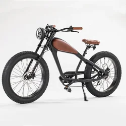 2023 vintage style beach cruiser electric bike fat tire electric bike eu warehouse with CE EN15194