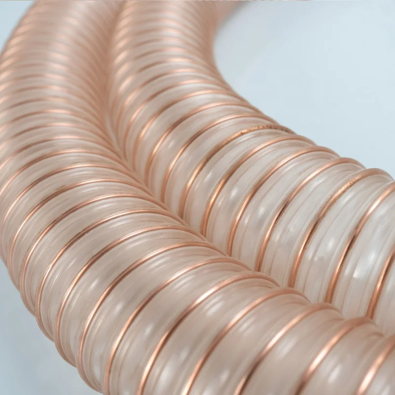 PU flexibility hose Steel Wire pipe suction  Dust Industry plastic product high hose pressurized