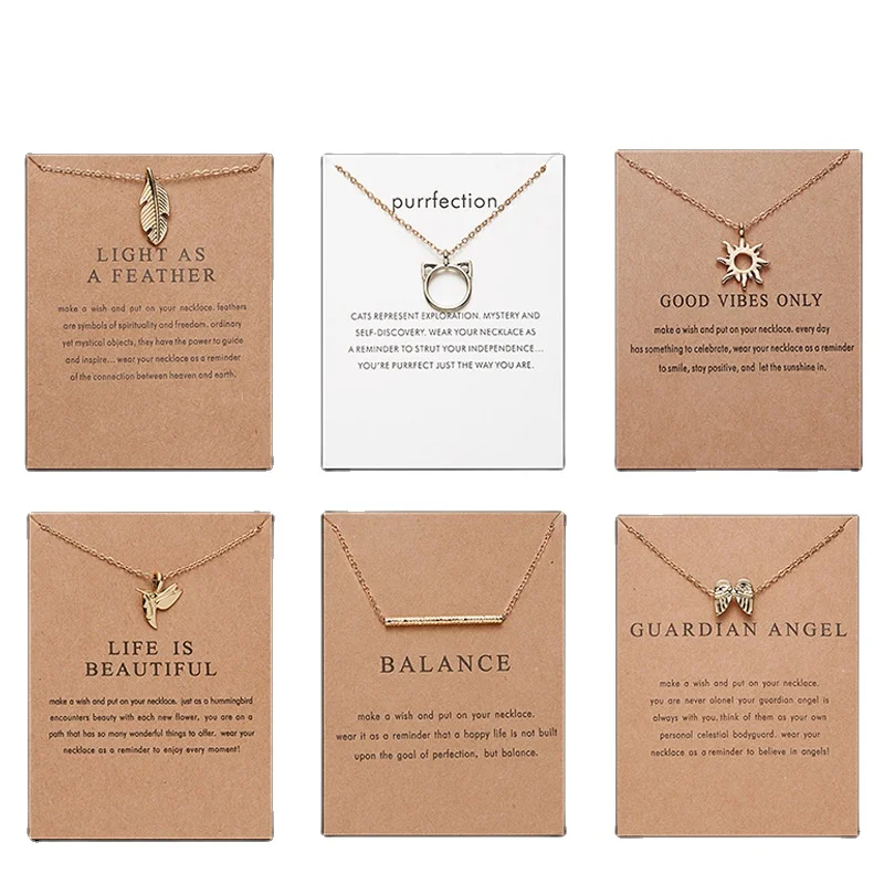 Fashion Sun Necklace Clavicle Chain Sunlight Pendant Necklace With Message Card Friendship Dainty Gold Silver Jewelry Wholesale