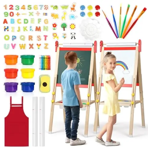 Baby kids magnetic Calendar and Easel wooden 3d toy wooden children toy