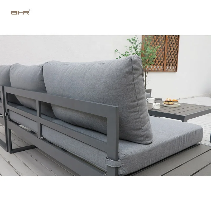 BHR modern outdoor garden sofa aluminum seating  Patio sofa set 5 seater patio set outdoor furniture
