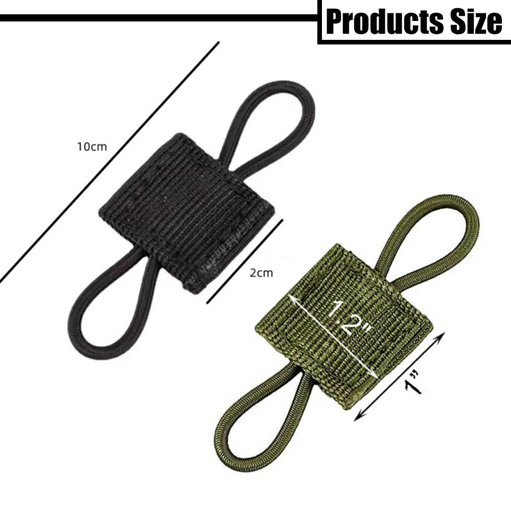 Backpack Accessories Molle Webbing Retainer Elastic Binding Buckle Belt Cable Wire Organize Storage Fittings Clip For Bag