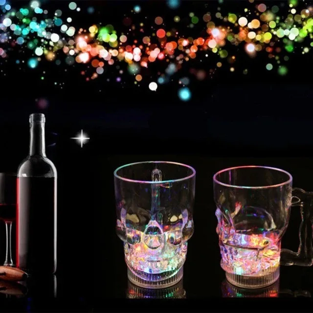 Flashing Cup Wine Beer Whisky Mug Water Beverage Drinking Glass LED Automatic Glowing Cup Party Decorative Supplies New