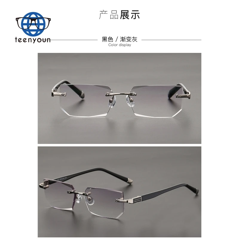 Teenyoun Men`S Presbyopia Glasses Good Quality And Durable Ordinary Half Frame Reading Blue Light Blocking Eyewear