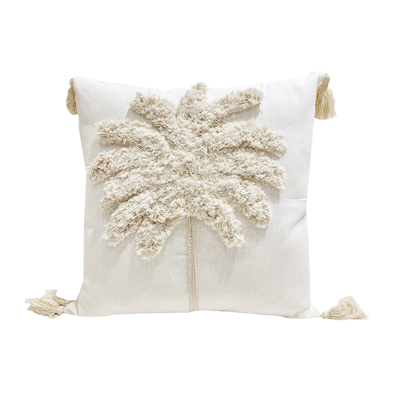18x18 дюймов кокосовое дерево богемная Роскошная наволочка прямоугольный винтажный узор полиэфирное волокно заполненный чехол для украшения дома