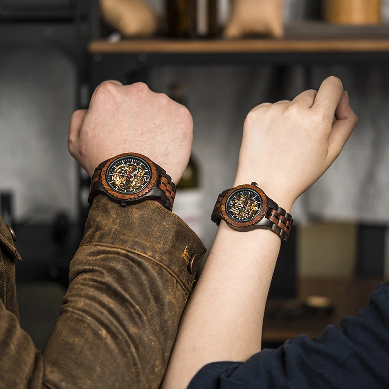 DODO DEER Hot Selling wooden watches uae Embossing Logo Stainless Steel  For man and woman