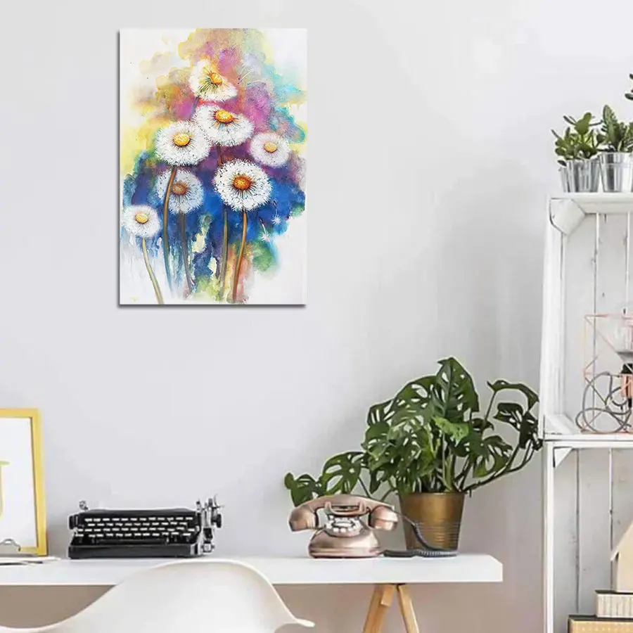 Original Art Modern Floral Art Print Beautiful Flower Painting on Canvas OEM&ODM for Wall Decoration