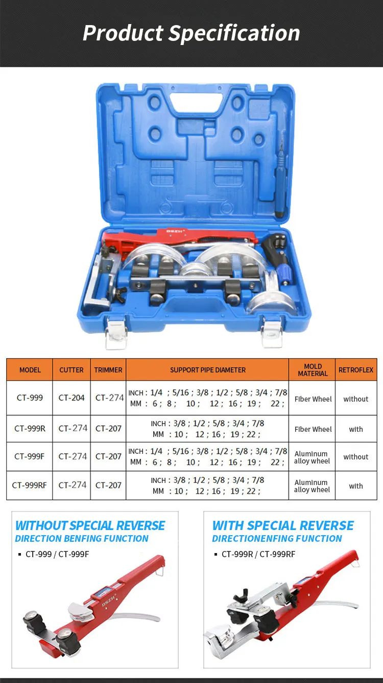 DSZH РЕФРИЖЕРАТОРНЫЙ инструмент 90 градусов CT-999RF Multi Bender Kit
