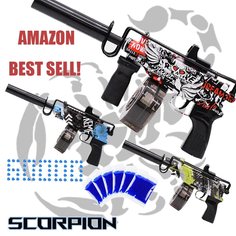 2022 Summer Outdoor Activities Scorpion Pistol splatter ball blaster automatic With 60000
