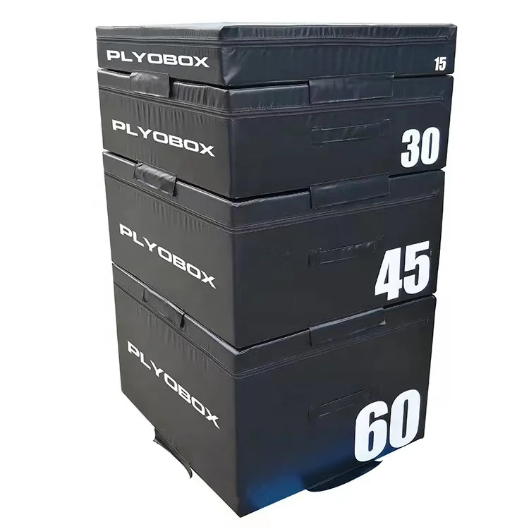 Soft Plyometric Jump Box Stackable Plyo Box Set Premium Soft Foam Exercise Step