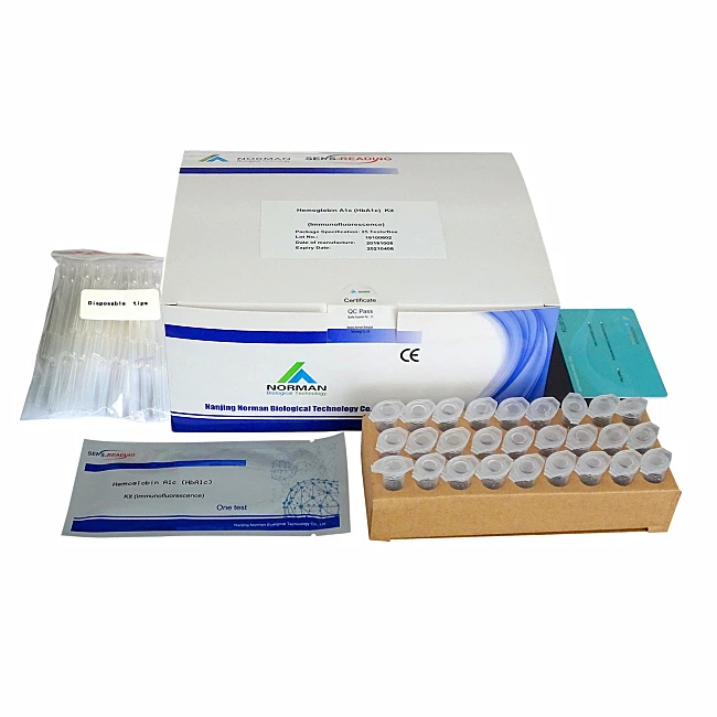Hot Sale HbA1c Immunofluorescence POCT Diabetes Test Kit HBA1c Blood Test Kit