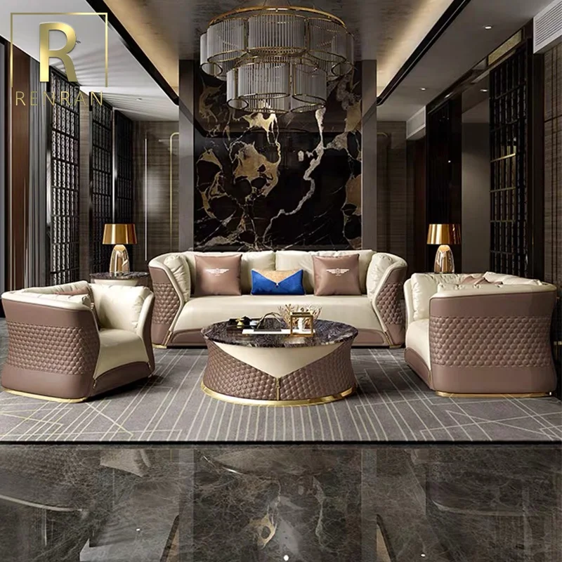 Nordic elegant sofa modern design couch living room sofa good quality used italy Leather sofa