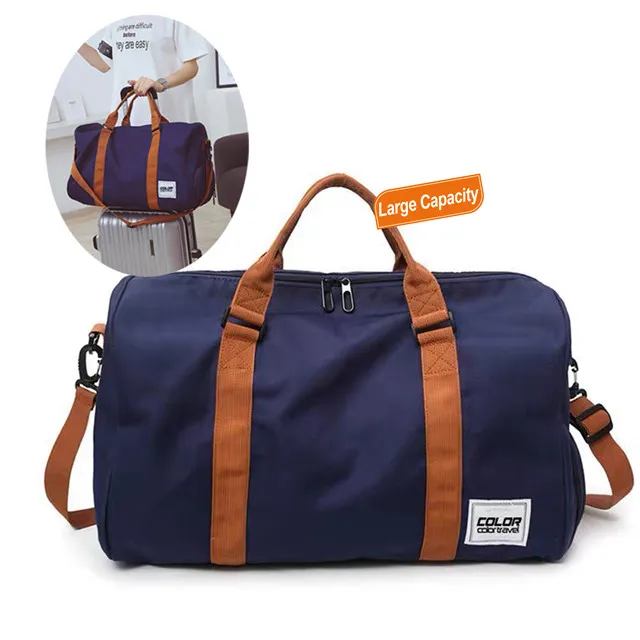 Oem Factory Hot Sell Sports Bag Travel Bag With Shoe Compartment Lightweight Gym Bag  for Women Girl