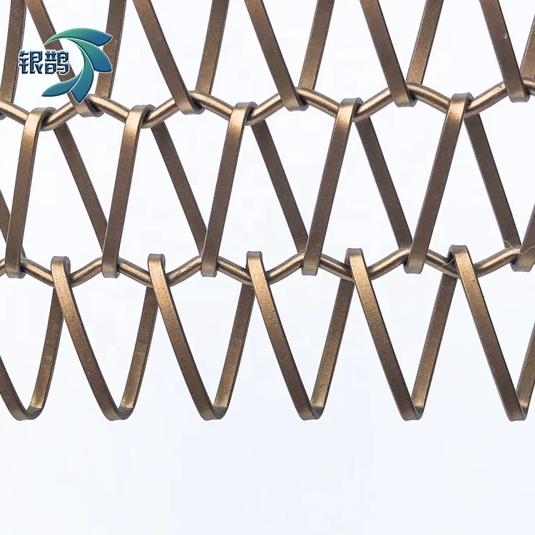 hot sale manufacture customization metal stainless steel decorative woven wire mesh soft curtain net screen partition wall byobu