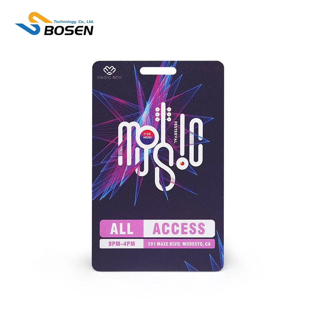 Customized Size Identification Card Event Working Staff Employee Badge PVC ID Card With Lanyard