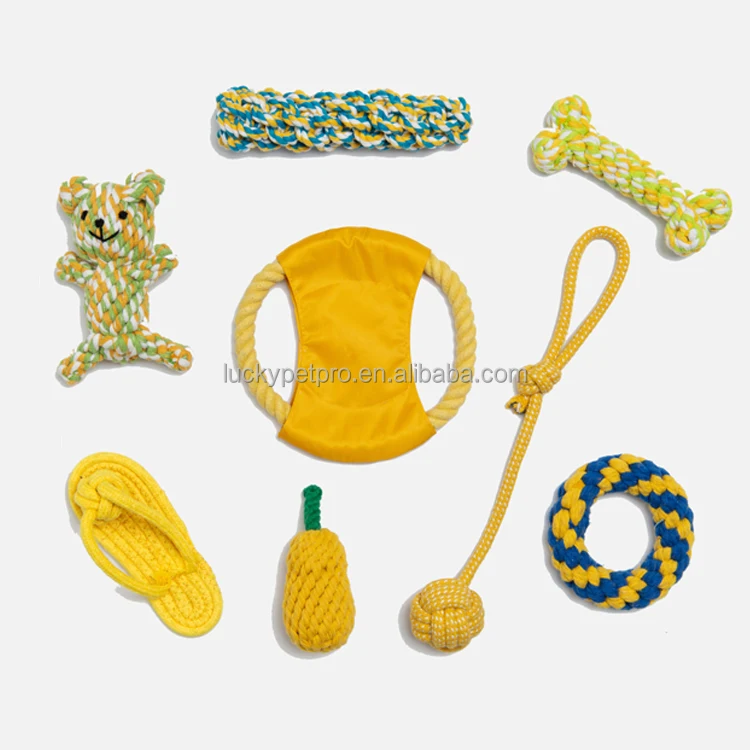pet rope toy/pet cotton rope dog toy 10pcs 8pcs 5pcs rope dog toy set