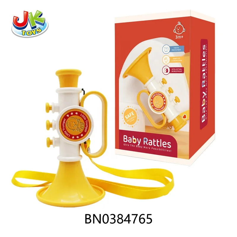 Eco-Friendly Battery Operated Mini Horn Toy Cartoon Baby Rattles Horn Hot Sale Horn Toy For Toddler