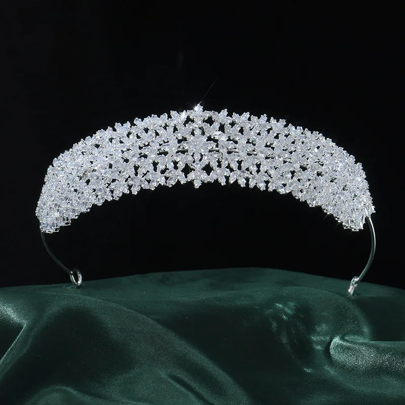 LUOXIN Wholesale Zircon Bridal Cubic Zircon Bridal Tiara Headband Bridesmaids Wedding Crown