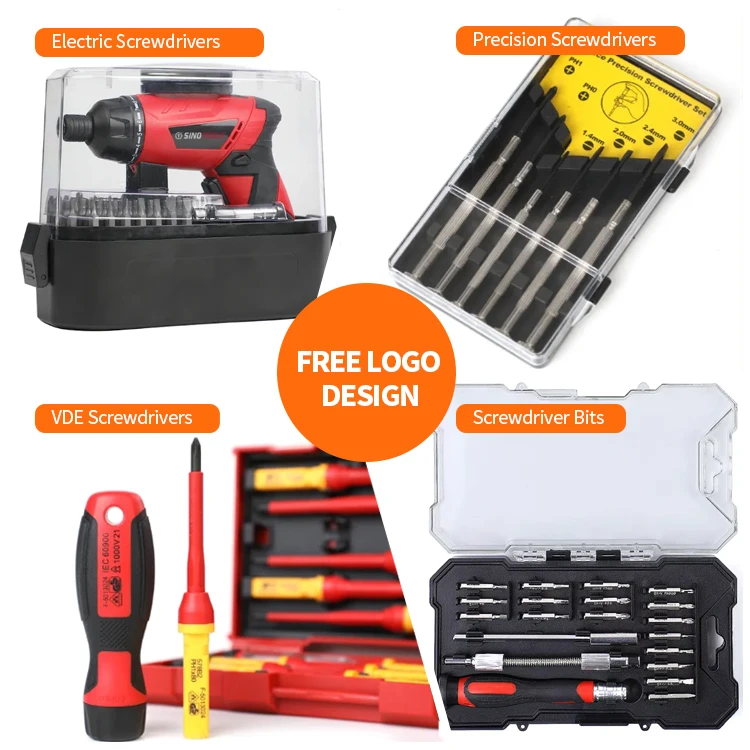6pcs 1000v precision insulated vde screwdriver set with black tip magnetic