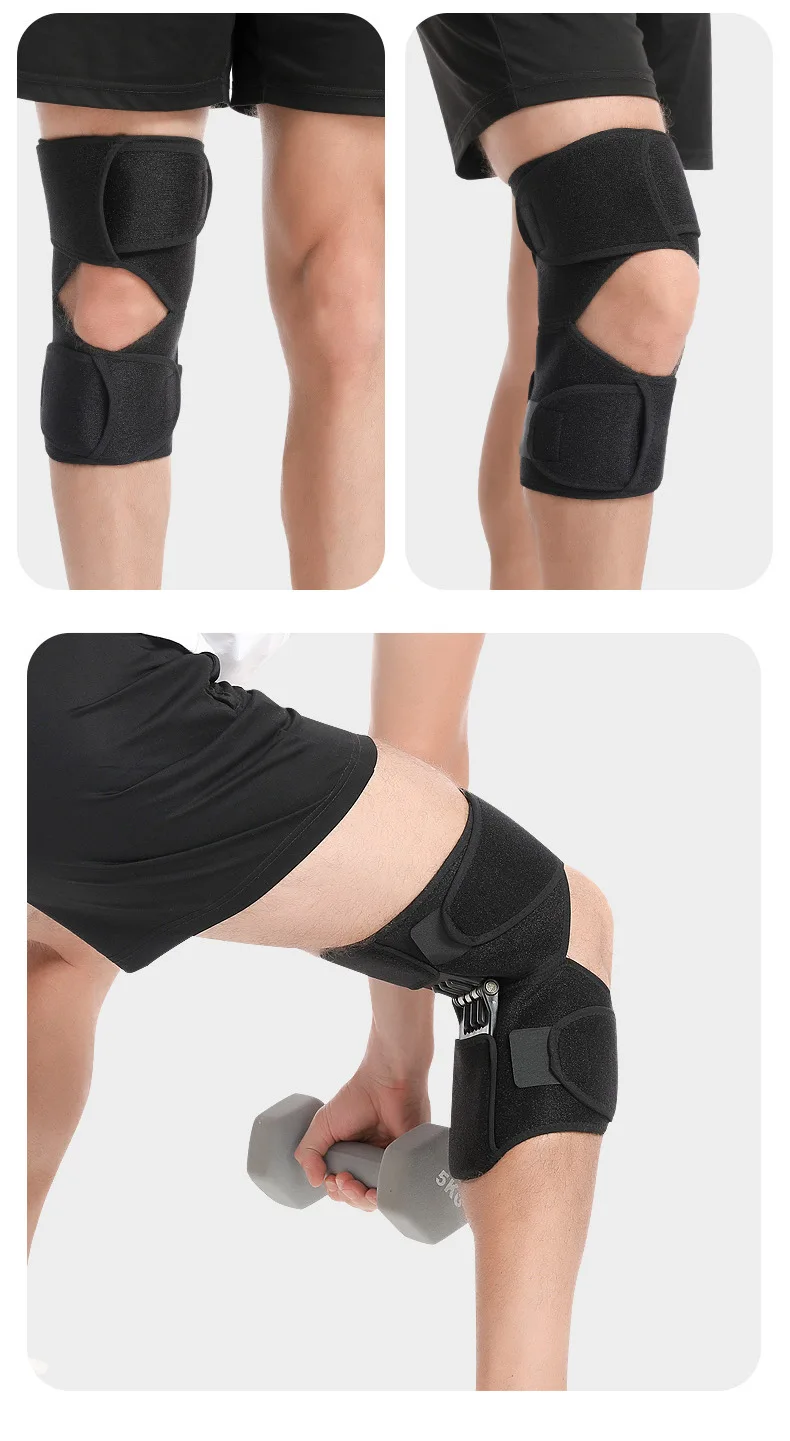 2024 New Style Power Lift Join Support Knee Pad Spring Force Knee Protection Booster for Climbing Sports Training Squat.jpg