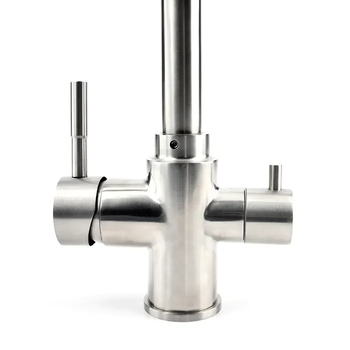 SANIPRO 360 Rotation Three Way 304 Stainless Steel Lead Free Drinking Water Filter Mixer Taps Kitchen Faucet with Purifier Tap