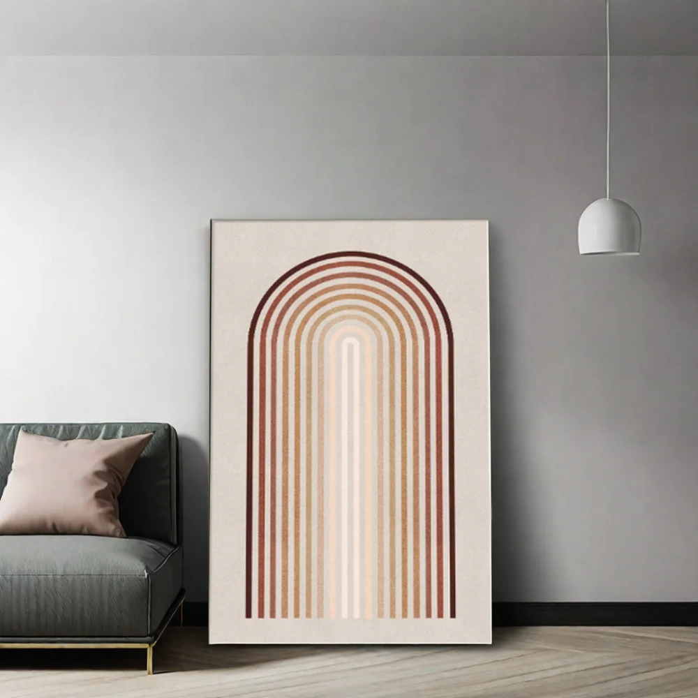 BIGIMAGE Custom Hotel Decor Simple Scandinavian Coastal Office Living Room Home Wall Murals Color Line Decorative Oil Painting