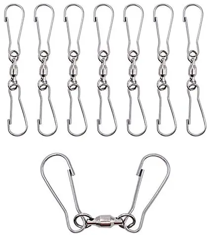 Wind Spinners Hanging Windsock Bird Feeders Wind Chimes Crystal Spinning Dual Clip Swivel Hooks