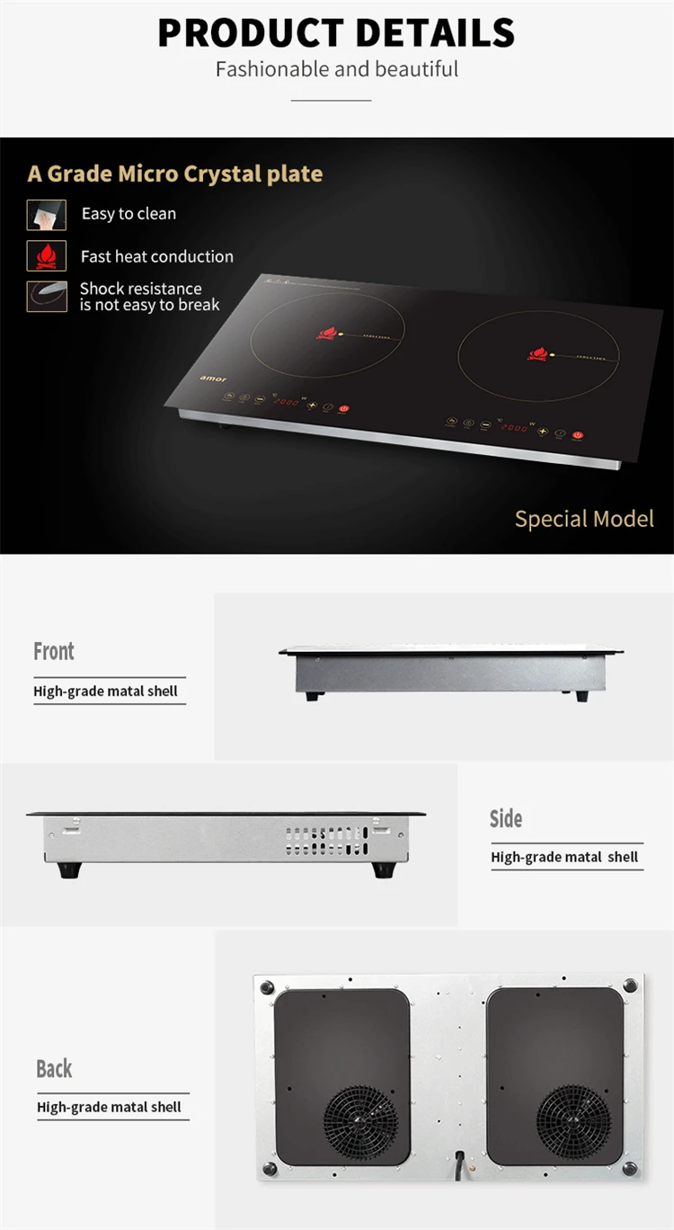 New Design Skin Touch Buttons Control Induction Cooktop Kitchen Appliance Electric Induction Cooker