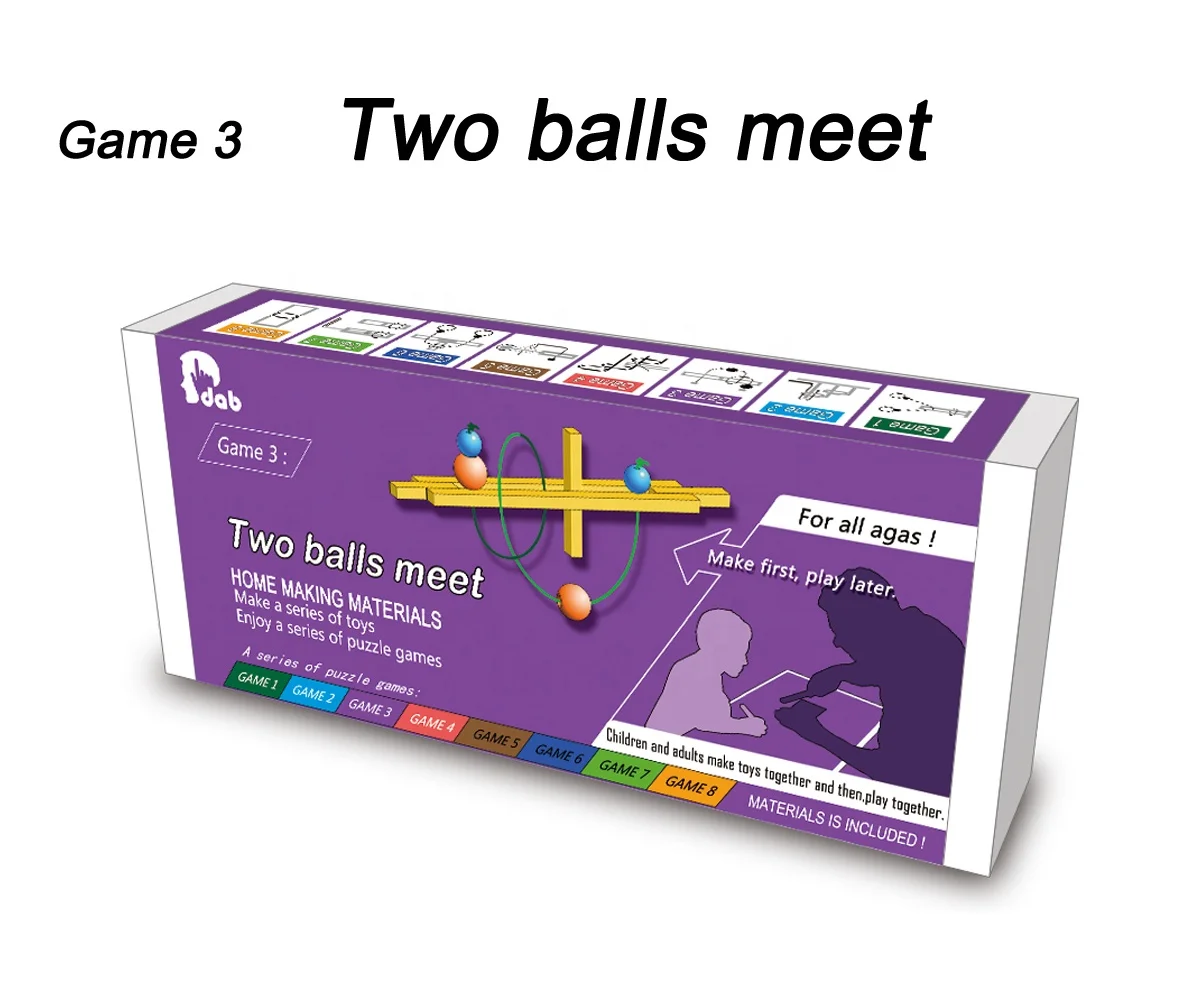 Fun DIY Math Toy Kit Two Balls Meeting Puzzle for Model Building and Creativity Encouragement