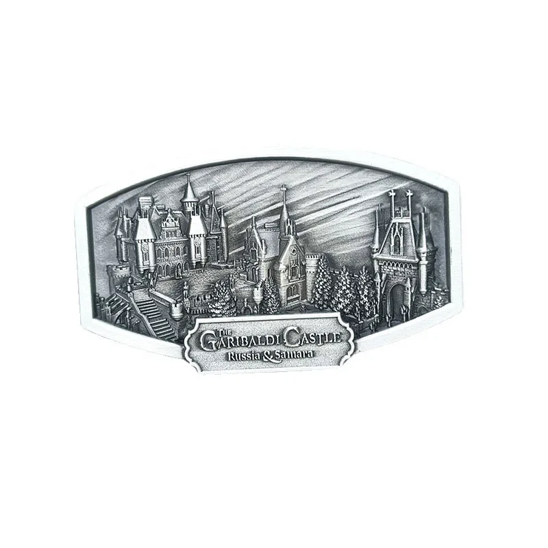 3D metal Fridge Magnets Embossed three-dimensional Russian tourist building fridge magnets